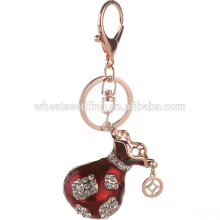 Fashionable Rhinestone Mini Bag Keychain